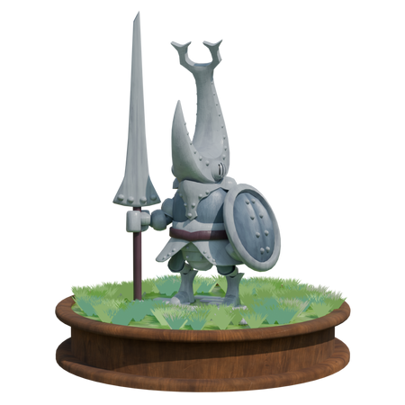 Model of a beetle themed knight, based on the art of Marko Laine